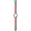 HIP HOP Orologio DONNA DREAM IN COLOUR quadrante MONO-COLORE BIANCO movimento SOLO TEMPO - 3H QUARZO e CINTURINO SILICONE CON TESSUTO MULTICOLORE HWU1139