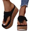 Fulidngzg Zeppe Donna Estive Mare Con Tacco Eleganti Infradito Slip-On Plateau Sughero Top Zeppa Alta Scarpe Bohemia Casual Scarpe Comode Aperta