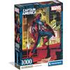 Clementoni - Puzzle 1000 Pezzi per Adulti e Ragazzi, Puzzle Panorama, Tema Marvel Capitan America con Poster Incluso, Compact Box, Idea Regalo Uomo e Donna, Made in Italy, 70x50 cm, 37049