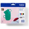 BROTHER LC-227XLVALBP Cartuccia Ink Originale Nera Giallo Magenta Ciano per DCPJ4110DW 1200 Pagine