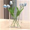 Alpharan Vaso per fiori, decorazione per la casa, sapore artistico e culturale, vaso trasparente in acrilico decorativo, per casa e ufficio, regalo creativo per gli amanti dei libri (trasparente)