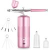 Aofesel Pistola portatile per aerografo, mini aerografo ricaricabile, con compressore, perfetto per trucco, graffiti, tatuaggi, unghie, pittura del viso, pittura artistica, decorazione per torte
