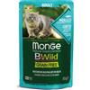 MONGE & C. SpA BWild Grain Free Bocconcini maltagliati in salsa di Merluzzo con Gamberetti e Ortaggi - 85GR