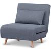 Vicino a Te Poltrona letto con rivestimento in tessuto grigio