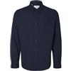 SELETED HOMME Slhslimowen-Maglietta in Flanella LS Noos Camicia, Zaffiro Scuro/Dettaglio: Tinta Unita, XXL Uomo