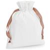 Westford Mill Sacchetto regalo in cotone con coulisse in nastro M 36 x 44 personalizzate o neutre