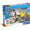 Clementoni - 26203 - Supercolor Puzzle - Paw Patrol - 60 Pezzi - Puzzle Bambini 4 Anni, Puzzle Cartoni Animati - Made In Italy
