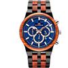 RORIOS Moda Orologio Legno ecologico orologio Naturale Orologio Analogico Al Quarzo Orologio Cronografo con Dat Men Watch