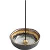 Asayu Japan Mini Porta Incenso per Bastoncini (8.3cm), Set di Cattura Cenere in Ceramica con Supporto Rimovibile in Ottone per Brunciaincenso, Fatto in Giappone, Per Relax (Stile Tradizionale)