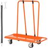 VEVOR Carrello per Pannello Cartongesso, Carrello per Pannelli Carico max. 1360 kg con Piattaforma 115 x 55,5 cm Ruote Girevoli, Carrello Trasloco del Pannello Movimentazione di Pannelli Porte Legno