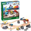 BRIO World - Set Cava Ferrovia e Strada, Set Costruzioni Trenino in Legno, Giocattolo per Bambino e Bambina 3+ Anni