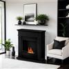 Dmora - Camino a bioetanolo Dstijepovi, Caminetto ecologico, Focolare senza fumo, Riscaldatore ad etanolo, Made in Italy, 91x28 h90 cm, Nero