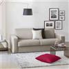 Talamo Italia - Divano letto 2 posti Alena, Sofà Soggiorno con apertura girevole, Tessuto imbottito, Braccioli slim, 100% Made in Italy, Cm 160x95h90, Tortora