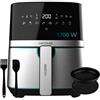 Cecotec Friggitrice ad aria calda Cecotec Full Inox 5500 Pro Senza olio 5.5l 1700W con accessorio Nero/Argento [1308179013]