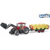 Senza Marca/Generico Bruder Trattore Case IH Optum 300CVX Con Front Loader E Bale Trailer 03198-Bru