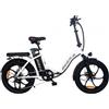 AVAKA BZ20 PLUS Bici Elettrica Pieghevole, Batteria 48V 18.2Ah, Ruota Monopezzo - Bianco
