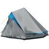 Skandika Tenda da campeggio Tipi Comanche 400 | 8 persone, pavimento della tenda cucito o sistema a cerniera, zanzariera, 2,5 m di altezza libera, impermeabile (grigio)