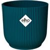 Elho Vibes Fold Round 14 - Vaso per Piante da Interno - Ø 14.1 x H 12.9 cm - Blu/Deep Blue