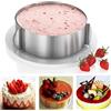 UQMIQURA Anello Torta, Cerchio Torta 16-30cm, Stampo Circolare per Torte Regolabile, Anello in Acciaio Inox Cerchio Torta per Pasticceria,Torte in Mousse Decorazioni, Dolci, Altezza 8,5 cm