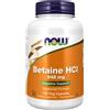 NOW FOODS Betaine HCl - 648 mg - 120 capsule - Betaina HCl e Pepsina