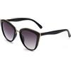 OuShiun Occhiali da sole retrò Cat Eye Occhiali da sole oversize da donna alla moda Cat Eye stile classico Protezione UV, Nero