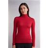 Intimissimi Maglia In Modal Ultralight Con Cashmere Collo Alto Rosso