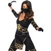 Leg Avenue 3 Pezzi Set Stealth Ninja, Donna Carnevale Costume di Carnevale