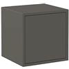 Iconico Home QBE Cubo da parete, con anta apertura a pressione, Ingresso, Soggiorno, Camera da letto, Cameretta ragazzi, Studio, 37,5x35xh37,5 cm, Grigio scuro