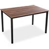 VERSA Amaia Tavolo da Pranzo per Cucina, terrazzo, Giardino o Sala da Pranzo, Misure (A x L x l) 76 x 80 x 120 cm, Legno e Metallo, Colore Nero