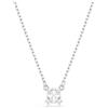 Swarovski Pendente Stilla Attract, Taglio squadrato, Bianco, Placcato rodio