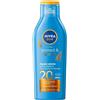 NIVEA SUN Latte Solare Protect & Bronze FP 20 200 ml, Crema solare 20 per un'abbronzatura dorata, intensa e uniforme, Protezione solare 20 con attivatore di melanina