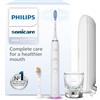 Philips Sonicare DiamondClean Smart 9400 spazzolino elettrico, spazzolino sonico con app, sensore di pressione, rilevamento della testina, bianco, modello HX9917/88