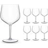 BRYNA BY AMZ BETTER BRYNA - Set 6 Pezzi Bicchieri GIN 75 cl in Policarbonato (Plastica Rigida), 100% Design Italiano, Bicchieri Infrangibili, Calici Vino Riutilizzabili e Lavabili, Trasparente