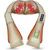 Snailax Massaggiatore Cervicale Cordless, 4D Shiatsu Massaggiatore Collo e Spalle con Calore, Massaggiatore Schiena Ricaricabili, Massaggiatore Elettrico, Regali Natale per Donne, Uomini
