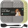 HOTUT Tappetino da Leccare per Cani e Gatti,2 Pezzi Cane Pad Leccare con Spatola e Spazzola,Senza BPA Lick Mat per Cani con Ventosa per Bagno Toelettatura,Alleviare L'ansia