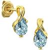 Miore-Orecchini in oro bianco 375 rodiato zaffiro blu a goccia Filo, oro giallo, colore: giallo