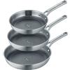 Berndes Tricion Resist - Set di 3 padelle da 20 cm, 24 cm e 28 cm, rivestimento antiaderente, resistente ai graffi e al forno, adatto a induzione, struttura a 3 strati, manico in acciaio inox