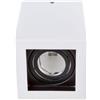 Pianeta Led PORTAFARETTO QUADRATO BIANCO IN ALLUMINIO DA SOFFITTO ORIENTABILE GU10 14X10 CM (Con lampadina - GU10 8 WATT NEUTRAL WHITE)