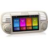 Erisin 7 Pollici Android 11 Autoradio Navigatore GPS con Schermo di Tocco e Multimediale Lettore per Fiat 500X Integrato CarPlay DSP Bluetooth DSP DAB+ Radio Mirror Link Quad Core 4G WiFi Bianco