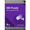 Western Digital WD Purple 4TB per Videosorveglianza, Hard Disk interno da 3.5", Tecnologia AllFrame, 180BT/anno, Cache da 256 MB, Garanzia 3 anni