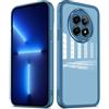 PanXCase Cover Trasparente per Realme 12 5G / Realme 12X - Custodia Clear con Lens Protector Ultra Sottile Morbida Antiurto con Protezione Fotocamera (Blu)