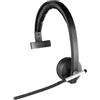 Logitech H820e Cuffie Wireless, Mono Con Microfono a Cancellazione di Rumore, USB, ‎Controlli Cuffia, Indicatore LED, Compatibili con PC/Mac/Laptop, Nero
