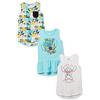 Amazon Essentials Disney | Star Wars | Frozen T-Shirt a Tunica Smanicata Bambine e Ragazze, Pacco da 3, Stitch Vacay, 5 Anni