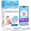 Easy@Home 50 x Test Ovulazione Stick Ovulazione 25mIU/ml, Aumenta le tue Probabilità di Rimanere Incinta, Altamente Preciso, Combinato con APP Premom Monitor Donna Fertilità, 50 LH