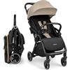 Kikka Boo KikkaBoo Ciela Passeggino Leggero fino a 22 kg - Piegatura Automatica, Schienale Reclinabile, da Viaggio, Misura Bagaglio a Mano, Beige