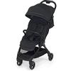 Foppapedretti Passeggino Leggero Ciao, per bambini 0-22 Kg (0-4 anni), Chiusura ad 1 mano, Self-Standing, Schienabile Regolabile, Ruote Ammortizzate, Porta Oggetti, Telaio in Alluminio, Nero