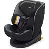 Foppapedretti Seggiolino Auto Circle I-Size, Seduta Girevole a 360°, per bambini da 40 a 150 cm di altezza, 0-12 anni, conforme ECE R129, Fissaggio Isofix e TopTether, Safe Body Protection, Carbon