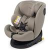 Foppapedretti Seggiolino Auto Circle I-Size, Seduta Girevole a 360°, per bambini da 40 a 150 cm di altezza, 0-12 anni, conforme ECE R129, Fissaggio Isofix e TopTether, Safe Body Protection, Sand