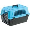 Ferplast Trasportino Gatto, Trasportino Cane Taglia Piccola, Cani e Gatti fino a 5 Kg, Porta in Ferro Plastificato, Fessure di aerazione, 32,5 x 48 x h 29 cm, ATLAS 10 EL Trasportino Rigido, Azzurro