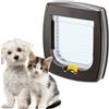 Ferplast SWING 1 Gattaiola Universale Cani e Gatti - 2 Modalità Chiusura Selezionabili - Anti Oscillazione Magnetico - Porta Trasparente Satinata - Marrone